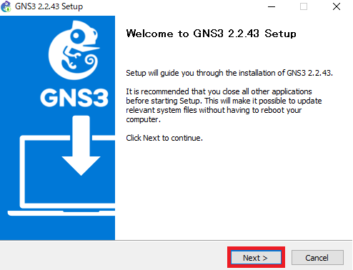 gns3 セットアップ